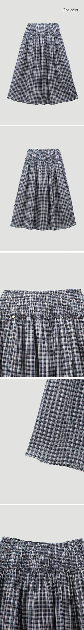Check Long Skirt