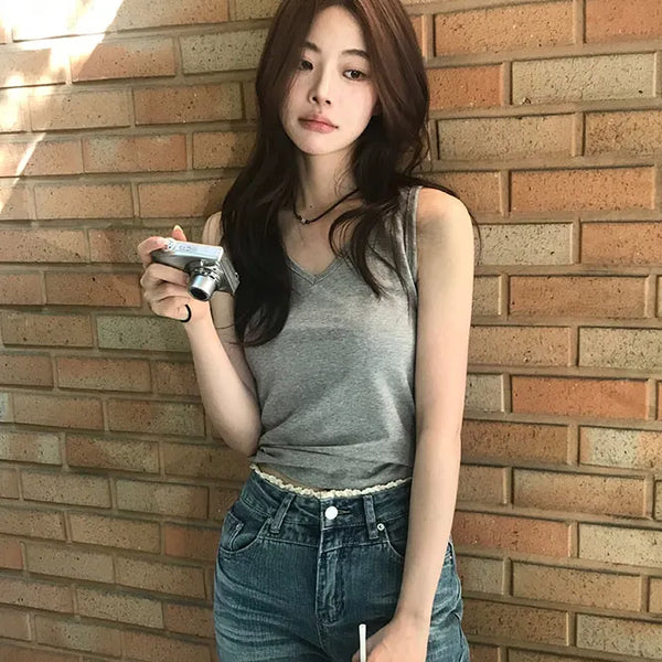 V Neck Sleeveless
