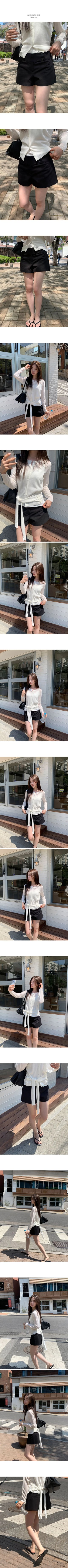Belted Cotton Shorts