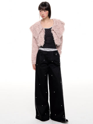 [NECY] Polka Dot Fake Two Piece Lace Sling Top