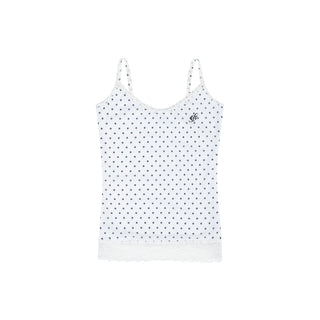 [NECY] Polka Dot Fake Two Piece Lace Sling Top