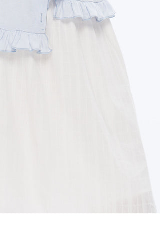 [NECY] White Plaid Ballet Style Lace A-Line Dress