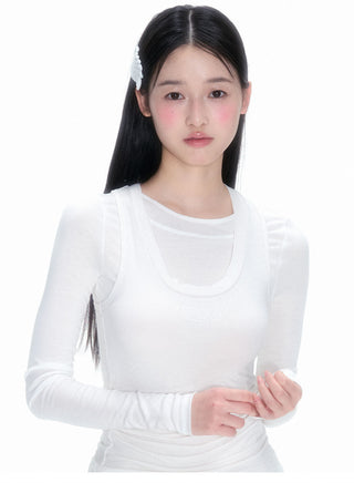 [NECY] White Wings Hairpin Sweet Girls Hair Acc