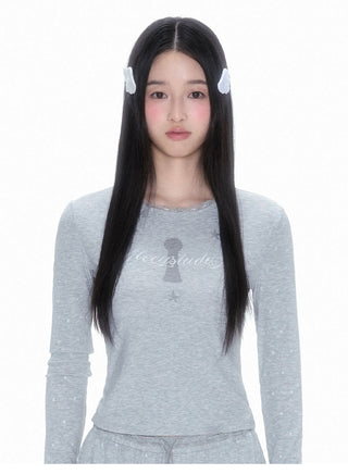 [NECY] White Wings Hairpin Sweet Girls Hair Acc