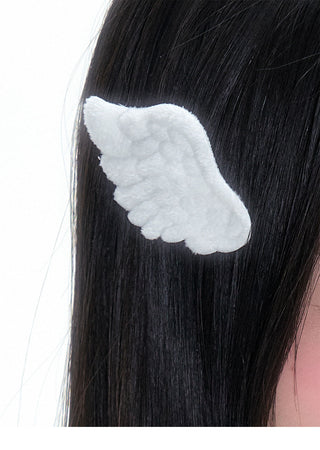 [NECY] White Wings Hairpin Sweet Girls Hair Acc