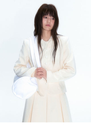 [NECY] Heart Lock White Bag Handbag