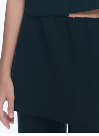 [NECY] Two-Color Skirted Leggings Casual Low Waist Pants