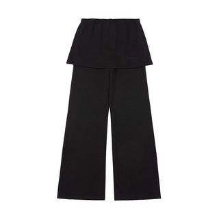 [NECY] Two-Color Skirted Leggings Casual Low Waist Pants