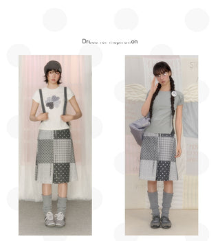 [NECY] printed floral skirt