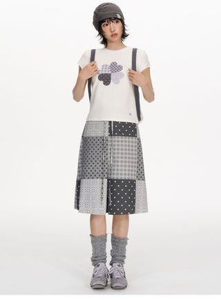 [NECY] printed floral skirt