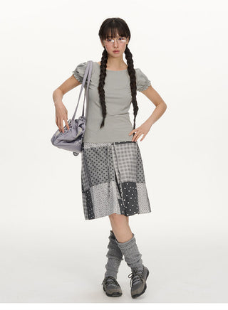 [NECY] printed floral skirt