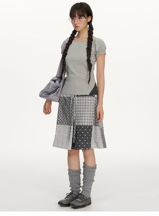 [NECY] printed floral skirt