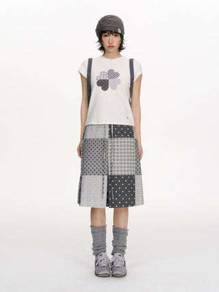 [NECY] printed floral skirt