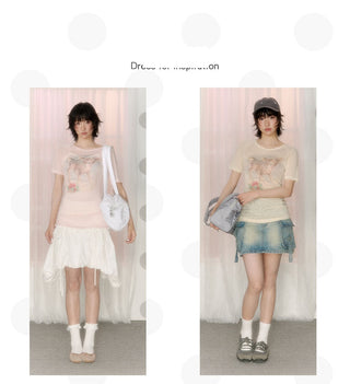 [NECY] deer print tee