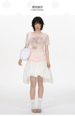 [NECY] deer print tee