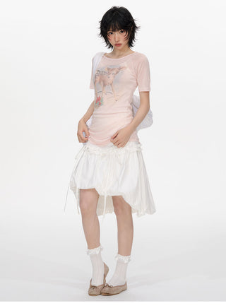 [NECY] deer print tee