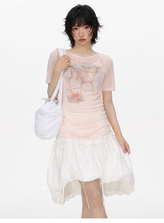 [NECY] deer print tee