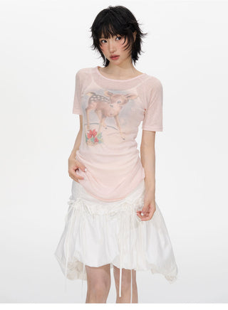 [NECY] deer print tee