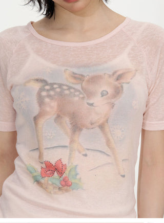 [NECY] deer print tee