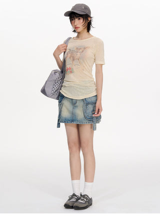 [NECY] deer print tee