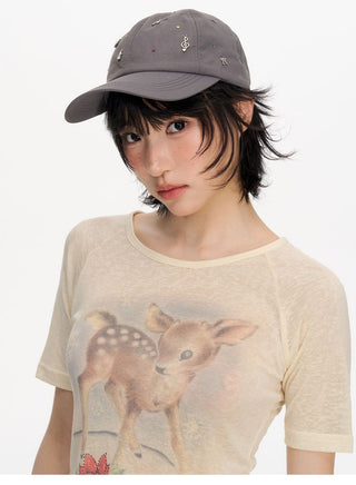 [NECY] deer print tee