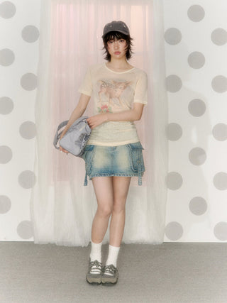 [NECY] deer print tee