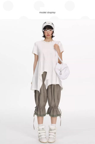 [NECY] ruffled round neck