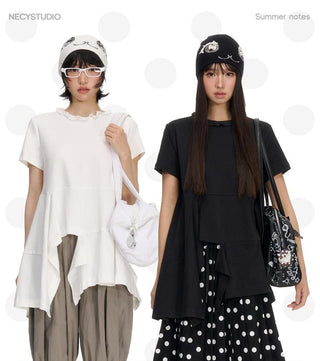 [NECY] ruffled round neck