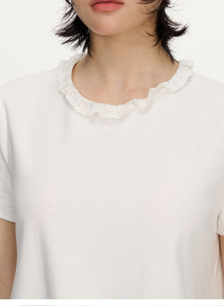[NECY] ruffled round neck