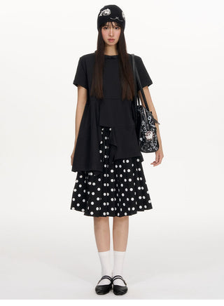 [NECY] ruffled round neck