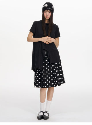 [NECY] ruffled round neck