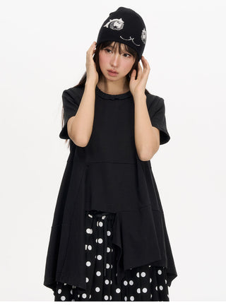 [NECY] ruffled round neck