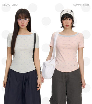 [NECY] waffle dot tee