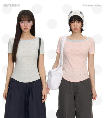 [NECY] waffle dot tee