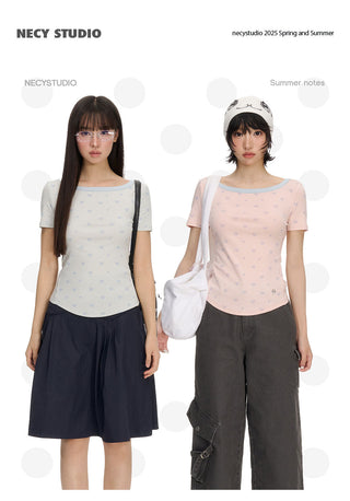 [NECY] waffle dot tee