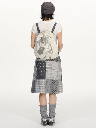 [NECY] clover plaid tee