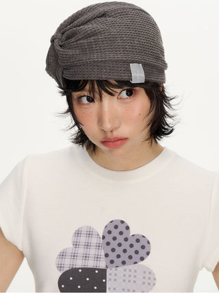 [NECY] clover plaid tee