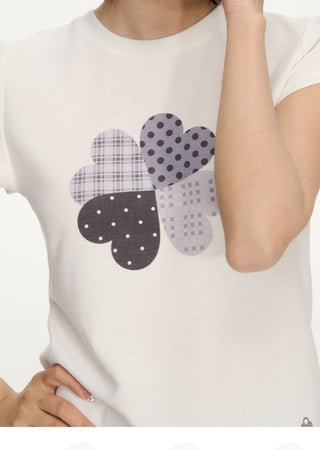 [NECY] clover plaid tee