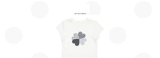 [NECY] clover plaid tee