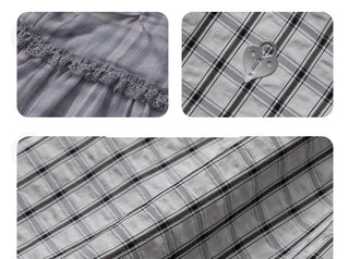 [NECY] plaid chiffon vest