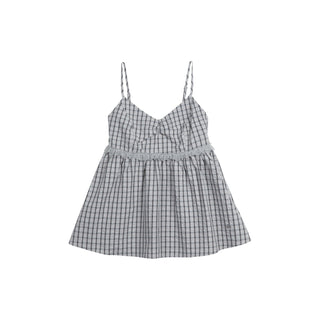 [NECY] plaid chiffon vest