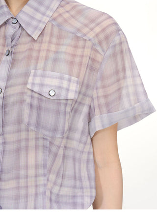 [NECY] plaid shirt dress