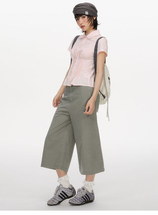 [NECY] gray cropped pants