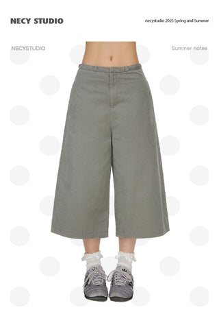 [NECY] gray cropped pants