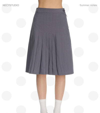[NECY] pleated midi skirt