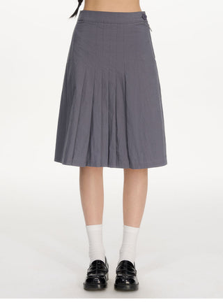 [NECY] pleated midi skirt