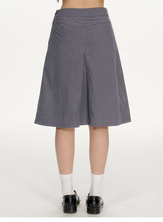 [NECY] pleated midi skirt