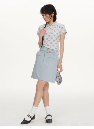 [NECY] blue bow skirt