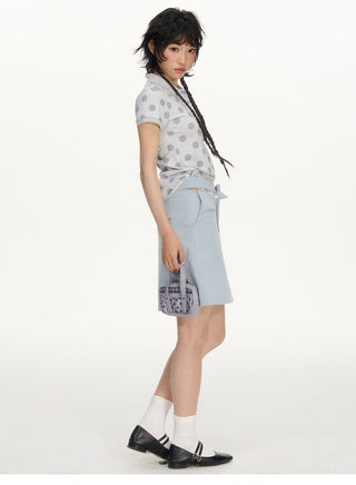 [NECY] blue bow skirt