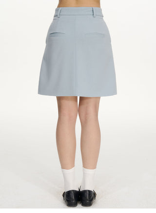 [NECY] blue bow skirt